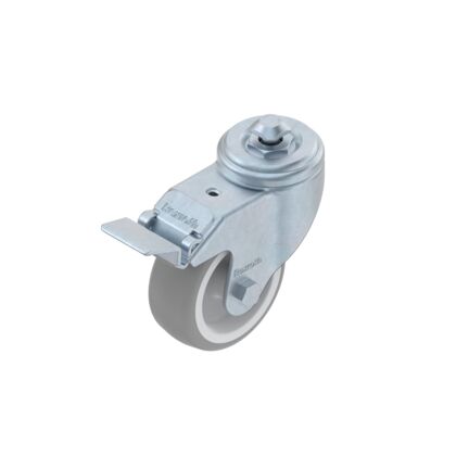 Roulette pivotante avec frein, caoutchouc, D80 F900 | Avrex Canada